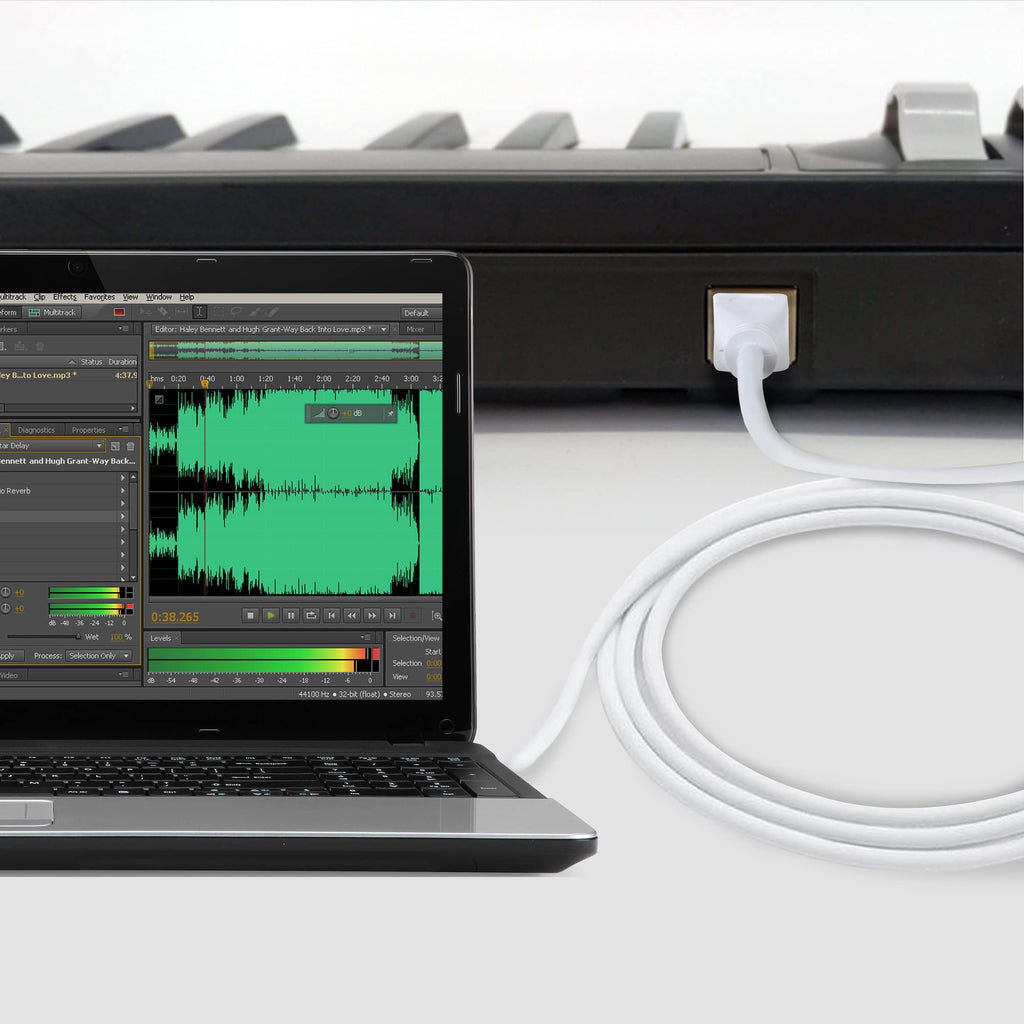 USB C to USB B Cable for MIDI Keyboard Controller Audio Interface Printer Scanner Data Connection 1m 1.5m