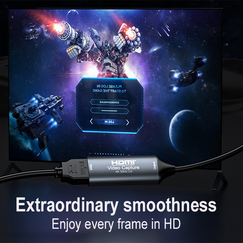 4K 30Hz HDMI to USB 3.0 Video Capture Card 1080P 60FPS Audio Cam Link Adapter Dongle for PS5 PS4 Switch Xbox DSLR Camera OBS Live Streaming Gaming PC
