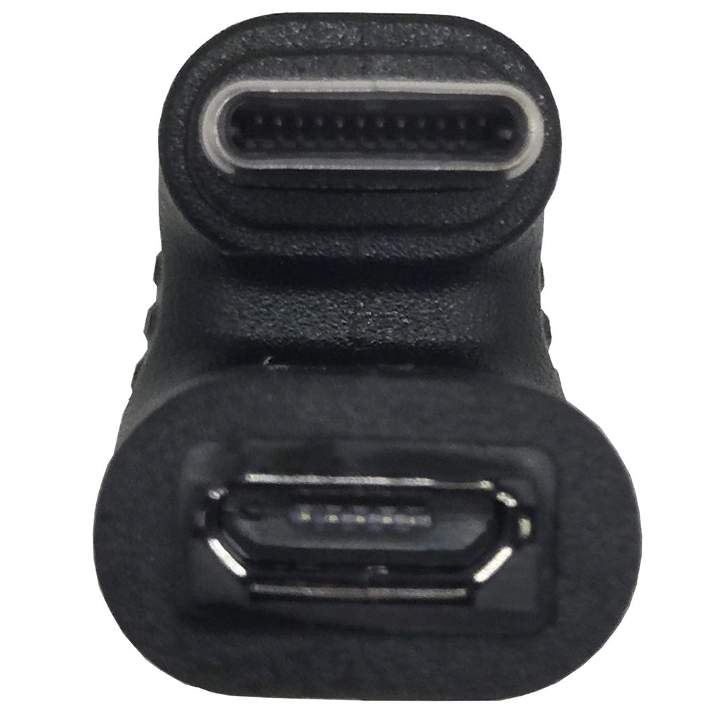 180 Degree USB C to Micro USB Adapter U Shaped Type C Male to Micro USB Female Data Sync Charging Converter for Samsung Galaxy S9 MacBook Google Pixel