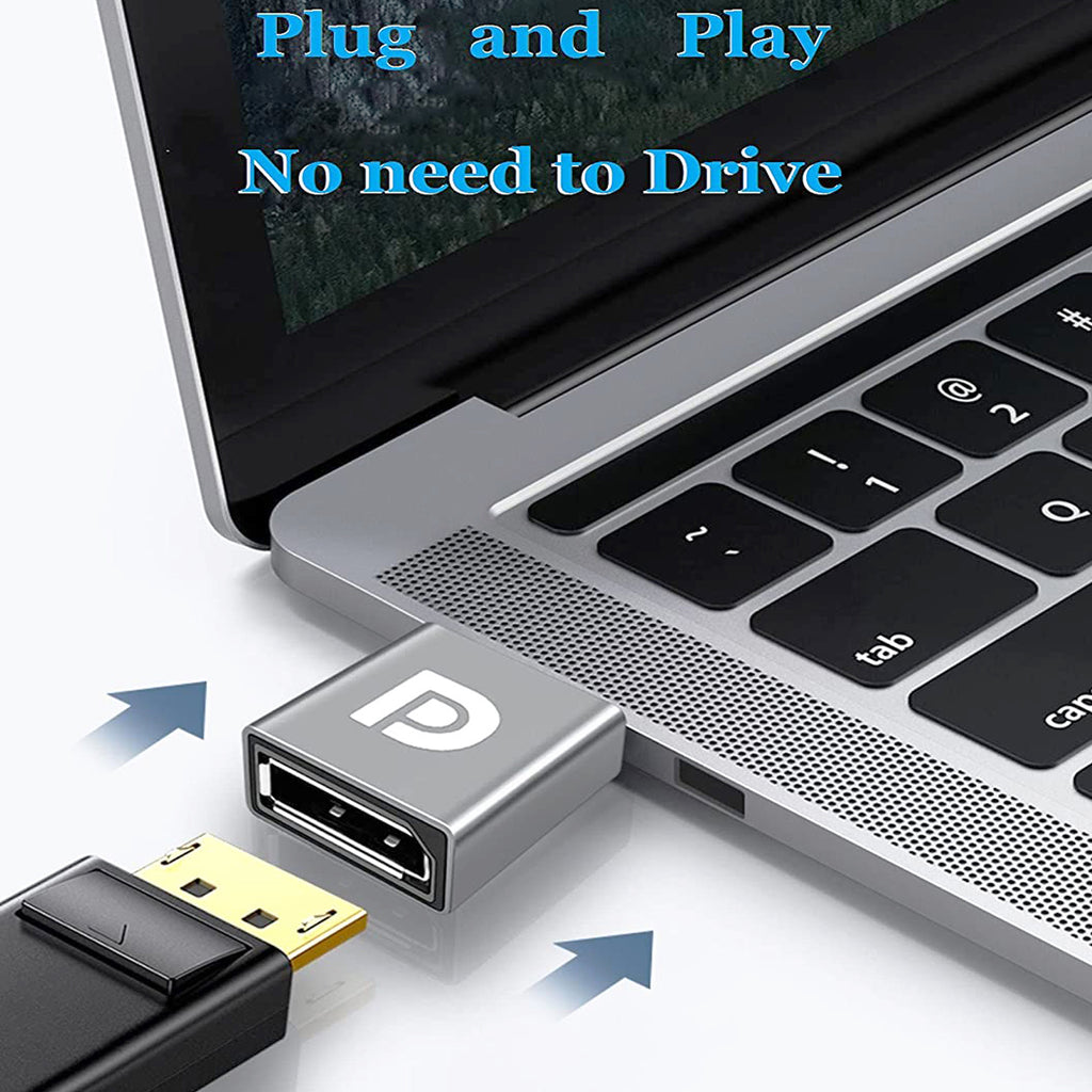 Mini DisplayPort to DisplayPort Adapter 8K 60Hz 4K 144Hz Mini DP Male to DP 1.4 Female Converter HDR Video Extender for PC Laptop Monitor Projector