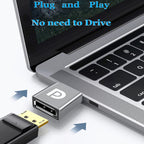 Mini DisplayPort to DisplayPort Adapter 8K 60Hz 4K 144Hz Mini DP Male to DP 1.4 Female Converter HDR Video Extender for PC Laptop Monitor Projector