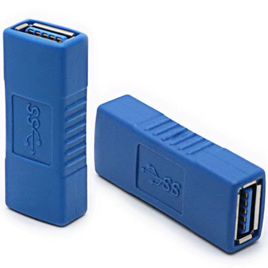 USB 3.0 Female to Female Coupler Adapter USB A to USB A Extension Connector 5Gbps for Hard Drive Flash Drive Keyboard Mouse Cable Extension