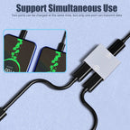 USB C to Dual USB A Female Splitter Adapter One Data and Charging Port One Charging Only Port for Laptop PC Power Bank