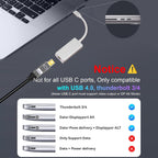 USB C to Mini DisplayPort Female Adapter 4K 60Hz Type C Thunderbolt 3 to Mini DP Converter for MacBook Pro Air iMac iPad Pro Dell XPS