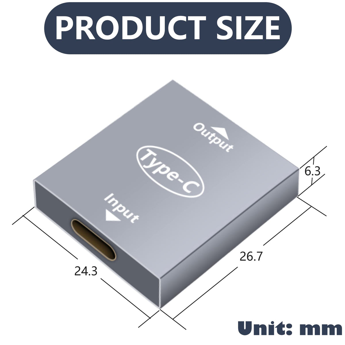 USB C Female to Dual USB C Female Splitter PD Charging Adapter One Data Port One Charging Only Port