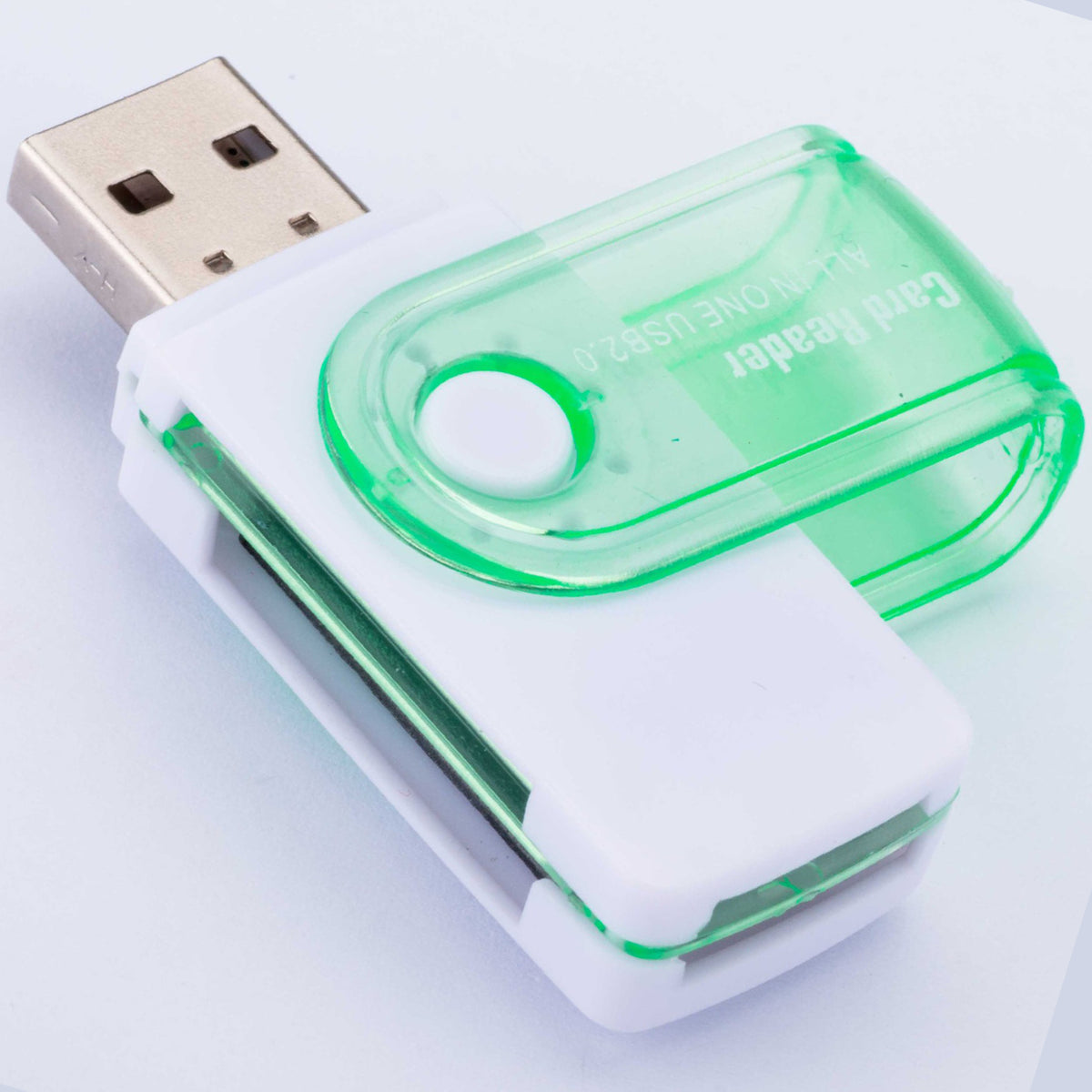 USB SD Card Reader 4 in 1 All in One Memory Card Adapter TF SD M2 MS with 360 Rotatable Swivel Cap for PC Laptop Desktop Camera Dash Cam
