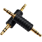 3.5mm Male to Male Audio Adapter 1/8 Inch TRS Stereo Coupler AUX Cable Joiner Gender Changer Connector Gold Plated for Speaker PC Laptop Headphone MP3
