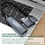 4K HDMI to USB 3.0 Type C Video Capture Card 1080P 60FPS 2-in-1 Dual Connector Cam Link Audio Video Grabber for Streaming Gaming Conferencing OBS