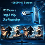4K 30Hz HDMI to USB 3.0 Video Capture Card 1080P 60FPS Audio Cam Link Adapter Dongle for PS5 PS4 Switch Xbox DSLR Camera OBS Live Streaming Gaming PC