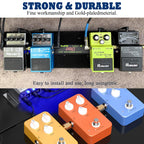 Straight 1/4 Inch Guitar Pedal Coupler 6.35mm TS Male to Male Audio Connector for Effects Pedalboard Gold Plated