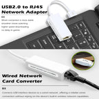 USB to Ethernet Adapter 100Mbps USB A to RJ45 Fast Ethernet LAN Network Converter Cable for PC Laptop Desktop TV Box Windows 11 10 8 7 macOS Linux