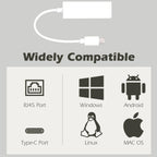 USB C to Ethernet Adapter 100Mbps Type C to RJ45 Fast Ethernet LAN Network Converter Cable for MacBook Pro Surface Book Dell XPS HP Spectre Yoga PC