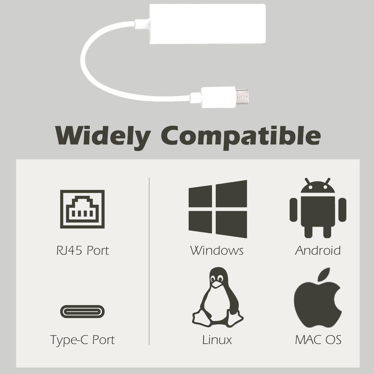 USB C to Ethernet Adapter 100Mbps Type C to RJ45 Fast Ethernet LAN Network Converter Cable for MacBook Pro Surface Book Dell XPS HP Spectre Yoga PC