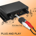 6.35mm to RCA Adapter 1/4 Inch TRS Male to Dual RCA Female Splitter 6.5mm Stereo Phono Audio Converter for Mixer Amplifier Speaker Guitar AV Receiver