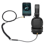 Replacement Audio Cable for Marshall Major 2 3 4 Monitor MID Headphones 3.5mm Coiled AUX Cord with Mic and Volume Control 90 Degree Right Angle Plugs