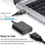 USB 3.0 to HDMI Adapter 1080P 60Hz Video Audio Converter for Windows PC Laptop Monitor HDTV TV Projector Mirror Extend Display
