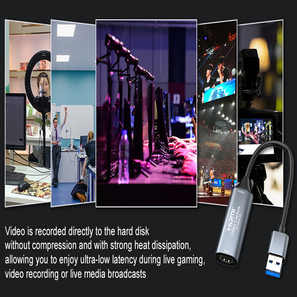 4K 30Hz HDMI to USB 3.0 Video Capture Card 1080P 60FPS Audio Cam Link Adapter Dongle for PS5 PS4 Switch Xbox DSLR Camera OBS Live Streaming Gaming PC