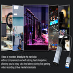 4K 30Hz HDMI to USB 3.0 Video Capture Card 1080P 60FPS Audio Cam Link Adapter Dongle for PS5 PS4 Switch Xbox DSLR Camera OBS Live Streaming Gaming PC