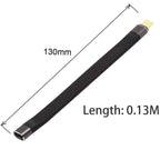 USB C Extension Cable 13cm USB4 Male to Female Flat Cable 40Gbps 100W PD 8K 60Hz Thunderbolt 4 3 Compatible for Dock SSD Monitor Laptop