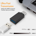 USB C to USB 3.0 Adapter Type C Male to USB A Female OTG Converter 5Gbps for MacBook Pro Air iPad Pro Samsung Galaxy Google Pixel Flash Drive Mouse