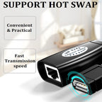 USB 2.0 Extender Over RJ45 Cat5 Cat5e Cat6 Cable Extension Adapter Set Up to 50m 164ft for PC Laptop Printer Mouse Keyboard Webcam
