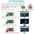 6FT USB C to Mini DisplayPort Cable 4K 60Hz Type C to Mini DP Cord for MacBook Pro Air iPhone 15 Surface Thunderbolt 3 4 Monitor Projector