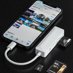 USB C to XD SD Micro SD Card Reader 3 in 1 Camera Memory Card Adapter Dongle for Olympus Fuji XD Picture Card iPhone 15 16 iPad Mac Android PC