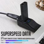 USB 3.0 Hub 4 Port Data Splitter Mini Direct Plug USB A Expander 5Gbps Adapter for Laptop Desktop PC Surface Pro XPS Flash Drive Keyboard and Mouse