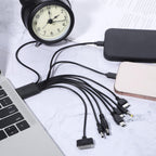 10 in 1 USB Multi Charging Cable Universal Charger Cord with 2 Micro USB USB C Mini USB DC Ports for Cell Phone Bluetooth Speaker MP3 MP4 Tablet