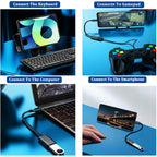 USB C to USB Adapter Type C Male to USB Female OTG Cable for iPhone 16 15 Pro Max MacBook Samsung Galaxy Android Connect USB Drive Mouse Keyboard