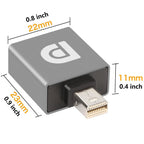 Mini DisplayPort to DisplayPort Adapter 8K 60Hz 4K 144Hz Mini DP Male to DP 1.4 Female Converter HDR Video Extender for PC Laptop Monitor Projector