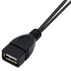 USB 2.0 A Female to Dual USB A Male Y Splitter Power Extra Charging Cord Data Sync Hub Cable for PC Computer Laptop External Hard Drive Keyboard