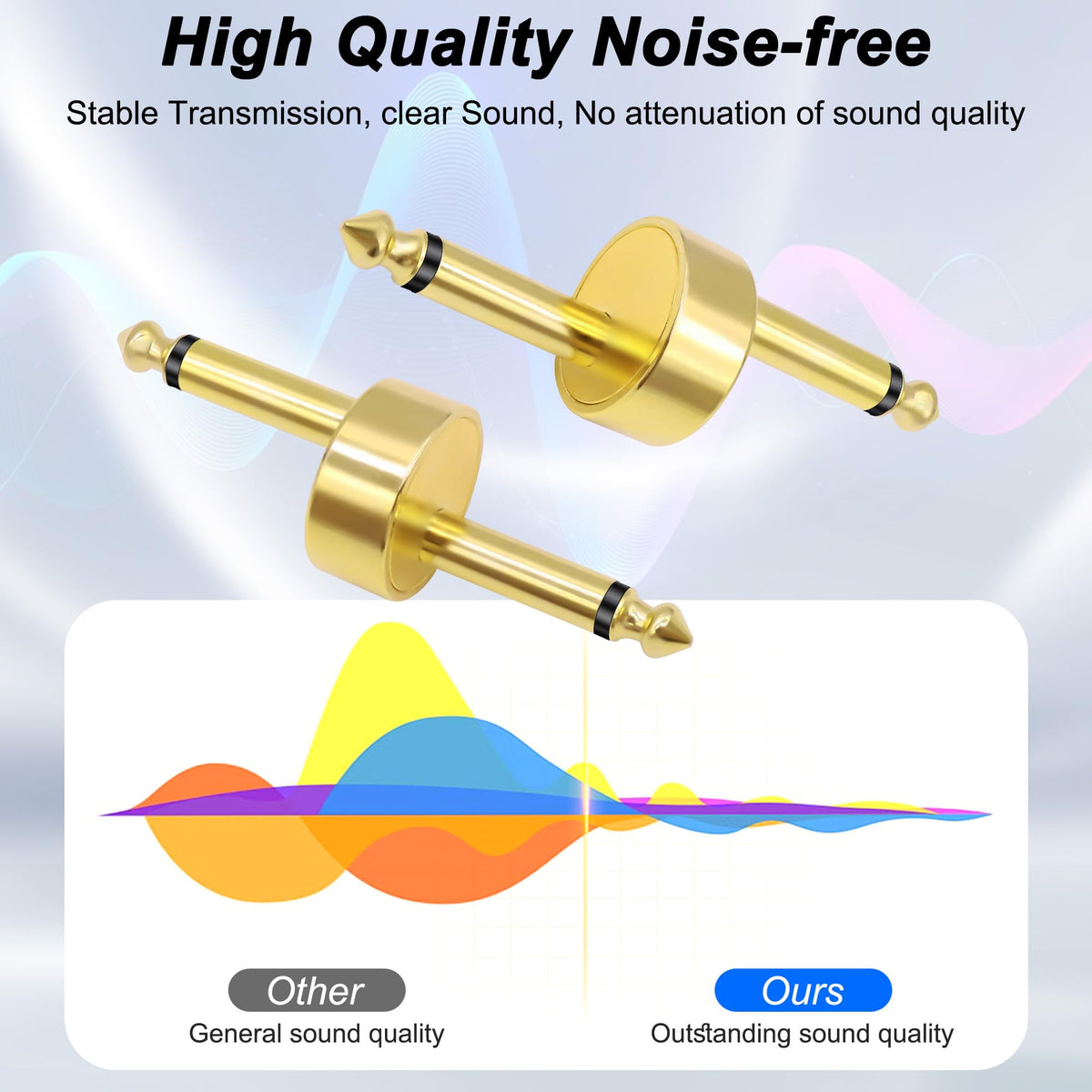 Z Type Guitar Pedal Connector 1 4 Inch 6.35mm TS Male to Male Audio Coupler Gold Plated Offset Patch Adapter for Effect Pedalboard Boss Fender Korg