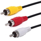 USB Female to 3 RCA Male AV Adapter Cable USB 2.0 A to 3RCA Male Composite Audio Video Cord for Camcorder TV Monitor