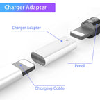 Charging Adapter for Apple Pencil 1st Generation Female to Female Lightning Cable Charger Connector Replacement for iPad Pro 9.7 10.5 12.9 Stylus Pen