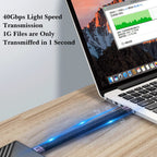 Short USB C to USB C Cable 13.8cm 40Gbps USB4 Thunderbolt 4 Compatible 100W PD Fast Charging 8K Video for SSD Dock MacBook Phone
