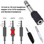 6.35mm to 3.5mm Audio Adapter 1/4 Male to 1/8 Female Stereo Headphone Jack Plug Converter TRS for Guitar Amp Digital Piano Mixer Amplifier AV Receiver
