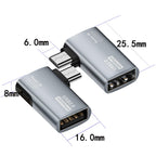 90 Degree Micro USB OTG Adapter Powered USB A Female for Fire TV Stick 4K Max Lite Chromecast Android Phone Tablet Left Right Angle