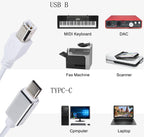 USB C to USB B Cable for MIDI Keyboard Controller Audio Interface Printer Scanner Data Connection 1m 1.5m
