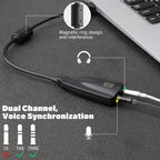 5Hv2 USB External Sound Card Virtual 7.1 Surround Sound USB to 3.5mm Audio Mic Jack Adapter Cable for PC Laptop Desktop PS4 PS5 Mac Windows