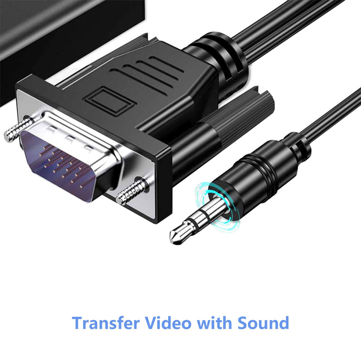 1080P VGA to HDMI Adapter Converter with 3.5mm Audio and USB Power Cable VGA Male to HDMI Female for PC Laptop Desktop to HDTV Monitor Projector