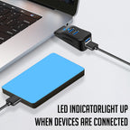 USB 3.0 Hub 4 Port Data Splitter Mini Direct Plug USB A Expander 5Gbps Adapter for Laptop Desktop PC Surface Pro XPS Flash Drive Keyboard and Mouse