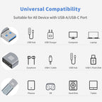 USB A Male to USB C Female Adapter USB 3.1 Gen 2 10Gbps Data Converter 5V 3A Charging USB C Headphone for Laptop PC Phone