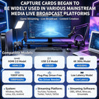 4K 30Hz HDMI to USB 3.0 Video Capture Card 1080P 60FPS Audio Cam Link Adapter Dongle for PS5 PS4 Switch Xbox DSLR Camera OBS Live Streaming Gaming PC