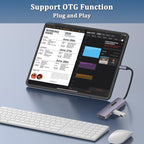 4 Port USB C Hub 10Gbps USB 3.2 Gen2 Splitter with 2 USB C and 2 USB A Data Ports Aluminum Adapter for MacBook Pro Air M2 M1 iPad Pro Surface Galaxy Laptop