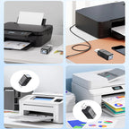 USB 2.0 Type A Male to Type B Female Adapter 480Mbps Printer Scanner Fax MIDI Keyboard 3D Printer Data Connector Plug and Play