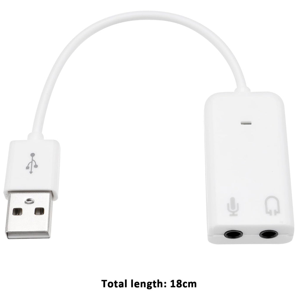 USB External Sound Card Audio Adapter 7.1 Channel 3.5mm AUX Headphone Jack Microphone Converter for PC Laptop Desktop Windows Mac Linux Raspberry Pi