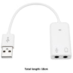 USB External Sound Card Audio Adapter 7.1 Channel 3.5mm AUX Headphone Jack Microphone Converter for PC Laptop Desktop Windows Mac Linux Raspberry Pi