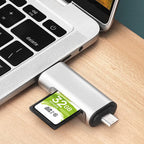 3 in 1 SD Micro SD Card Reader USB C Micro USB Type A Memory Card Adapter Dual Slot Flash Drive for PC Laptop MacBook Android Phone Tablet Camera