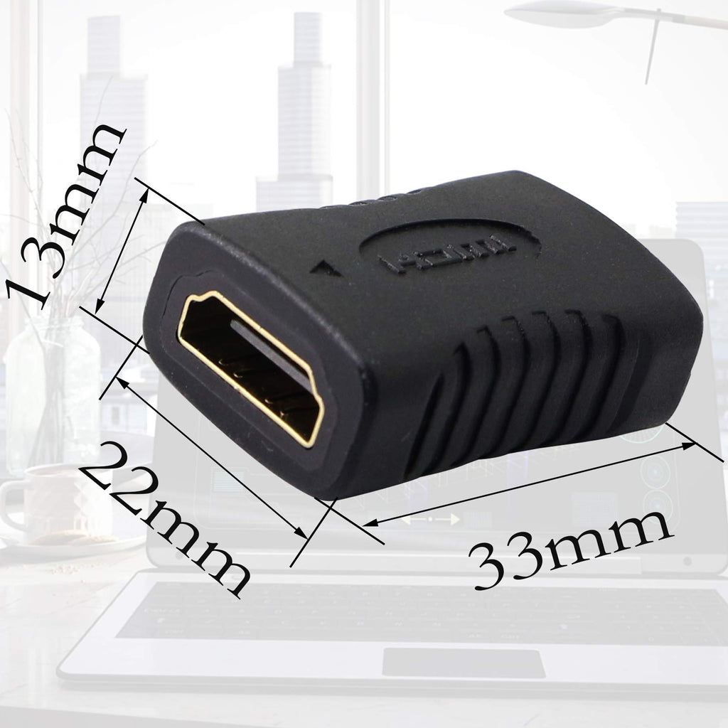 Mini HDMI Type C Female to HDMI Compatible Type A Female Adapter Coupler 4K 60Hz 3D Extender for Camera Camcorder Laptop TV Monitor Projector